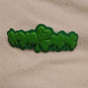 Green Shamrock Hair Clip